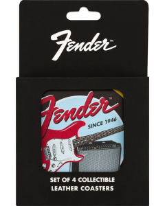 Genuine Fender 1946 Guitars & Amps Coaster Set Gift, 4-Pack
