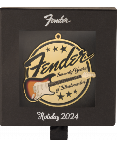 Fender Stratocaster 70th Anniversary Limited Addition Metal Ornament, 2024