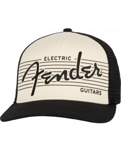 Genuine Fender Guitars Electric Hat, Black/Cream, One Size