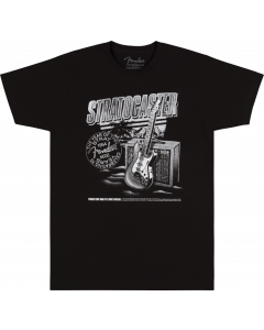 Genuine Fender Guitars Stratocaster/Strat 70th Anniversary, Tee, Black, S, Small