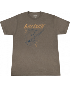 Gretsch Guitars Lighting Bolt Graphic T-Shirt, Brown, S, SMALL