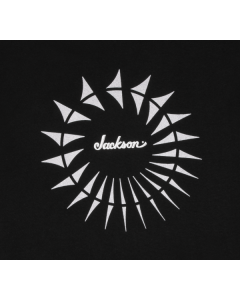  Jackson Guitars Circle Shark Fin T-Shirt, Black, L, LARGE