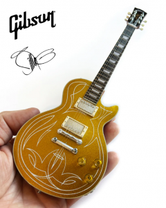 AXE HEAVEN Billy F Gibbons Gibson Les Paul Pinstripe Goldtop Mini Guitar Gift