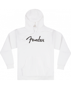 Fender Guitars Spaghetti Logo Hoodie/Sweatshirt, Olympic White, S, SMALL