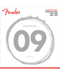 Fender 350's Electric Guitar Strings, Stainless Steel, Ball End, 350L 9-42