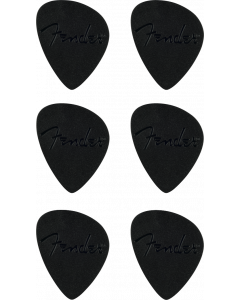 Genuine Fender Offset Guitar Picks, Black (Set of 6)