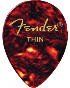 Genuine Fender 358 Shape Guitar Picks, Celluloid, Shell, Thin (12 Pack)