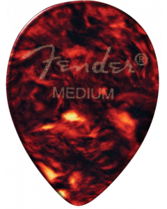 Genuine Fender 358 Shape Guitar Picks, Celluloid, Shell, Medium (12 Pack)