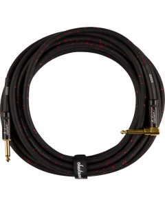  Jackson Guitar/Instrument Cable, Black/Red, Straight to Right-Angle, 21.85' ft