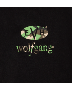 EVH Eddie Van Halen Wolfgang Black and Camo Zip-Up Hoodie Sweatshirt, Large (L)