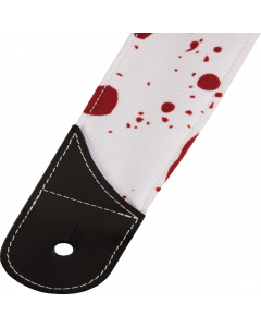  Jackson Guitars Blood Splatter Guitar Strap, White and Red, 2" Wide