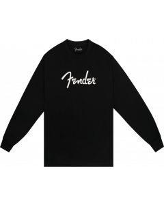 Fender Guitars Spaghetti Logo Long-Sleeve Tee T-Shirt, Black, XL, EXTRA LARGE