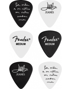 Genuine Fender Juanes Capsule Collection 351-Shape Guitar Picks, Medium (6)