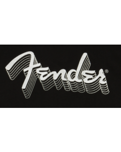 Genuine Fender Guitars Reflective Logo Hoodie Sweatshirt, Black, M, Medium