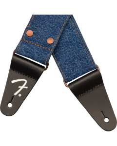 Fender x Wrangler Riveted Denim Guitar Strap, Indigo