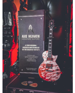 AXE HEAVEN Bobby Keller Blood Splatter ESP Eclipse Miniature Guitar Gift