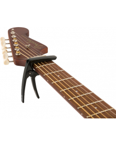 Genuine Fender Laurel Clip-on Lightweight Aluminum Acoustic Guitar Capo, Black