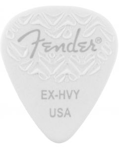 Genuine Fender Wavelength 351 Guitar Picks (6 Pack) EXTRA HEAVY - WHITE