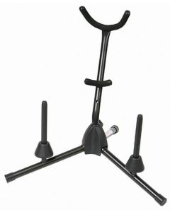 Stageline SAX-32 Black Tubular Saxophone/Sax Stand with 2 Clarinet/Fute Pegs