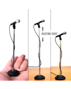 AXE HEAVEN Miniature Microphone & Stand - Adjustable Height, MI-MIC-01