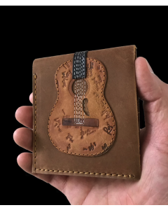 AXE HEAVEN Genuine Leather Trigger Acoustic Signature Guitar Wallet Gift, GW-014