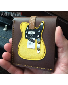 AXE HEAVEN Genuine Leather Classic Blonde Electric Guitar Wallet Gift, GW-002