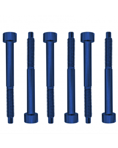 Genuine Floyd Rose FROSLSBLP Stainless Steel String Lock Screws, Blue, Set of 6