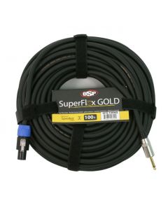 OSP SuperFlex GOLD 100' ft Speaker Cable, Speakon to 1/4", Neutrik Connectors