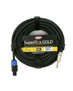 OSP SuperFlex GOLD 50' ft Speaker Cable, Speakon to 1/4", Neutrik Connectors