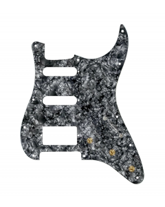 920D Custom HSS Pre-Wired Pickguard for Strat With A Black Pearl Pickguard and S5W-HSS-BL Wiring Harness