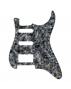 920D Custom HSS Pre-Wired Pickguard for Strat With A Black Pearl Pickguard and S7W-HSS-MT Wiring Harness