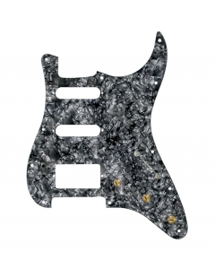 920D Custom HSS Pre-Wired Pickguard for Strat With A Black Pearl Pickguard and S7W-HSS-PP Wiring Harness
