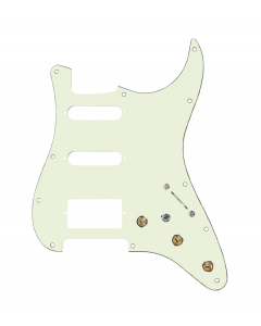 920D Custom HSS Pre-Wired Pickguard for Strat With A Mint Green Pickguard and S7W-HSS-MT Wiring Harness