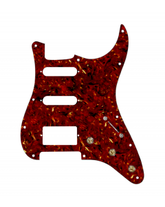 920D Custom HSS Pre-Wired Pickguard for Strat With A Tortoise Pickguard and S5W-HSS-BL Wiring Harness