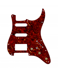 920D Custom HSS Pre-Wired Pickguard for Strat With A Tortoise Pickguard and S7W-HSS-MT Wiring Harness
