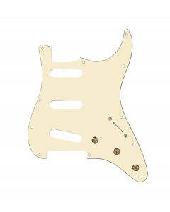 920D Custom SSS Pre-Wired Pickguard for Strat With An Aged White Pickguard and S5W Wiring Harness