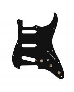 920D Custom SSS Pre-Wired Pickguard for Strat With A Black Pickguard and S7W-MT Wiring Harness