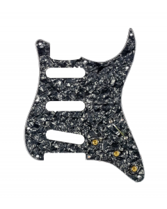 920D Custom SSS Pre-Wired Pickguard for Strat With A Black Pearl Pickguard and S5W-BL-V Wiring Harness