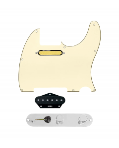 920D Custom Gold Foil Loaded Pickguard for Tele With Aged White Pickguard and T3W-c Control Plate