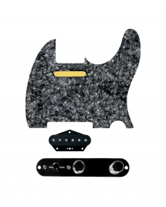 920D Custom Gold Foil Loaded Pickguard for Tele With Black Pearl Pickguard and T3W-B Control Plate