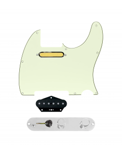 920D Custom Gold Foil Loaded Pickguard for Tele With Mint Green Pickguard and T3W-C Control Plate