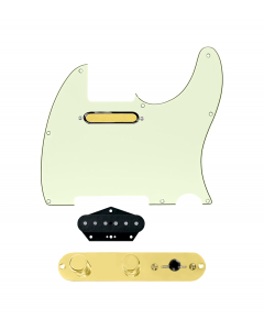 920D Custom Gold Foil Loaded Pickguard for Tele With Mint Green Pickguard and T3W-REV-G Control Plate