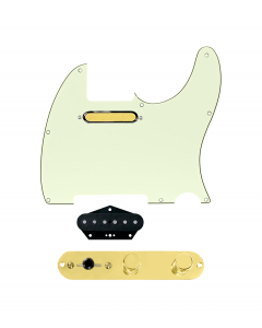 920D Custom Gold Foil Loaded Pickguard for Tele With Mint Green Pickguard and T4W-G Control Plate