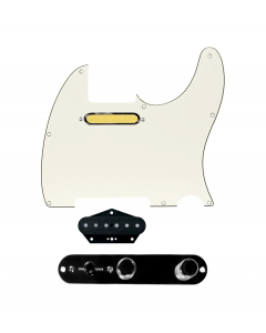 920D Custom Gold Foil Loaded Pickguard for Tele With Parchment Pickguard and T3W-B Control Plate