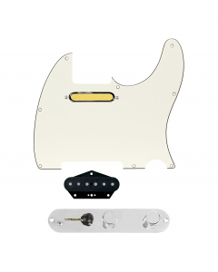 920D Custom Gold Foil Loaded Pickguard for Tele With Parchment Pickguard and T3W-C Control Plate