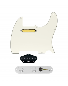 920D Custom Gold Foil Loaded Pickguard for Tele With Parchment Pickguard and T3W-REV-C Control Plate