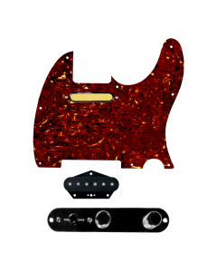 920D Custom Gold Foil Loaded Pickguard for Tele With Tortoise Pickguard and T3W-B Control Plate