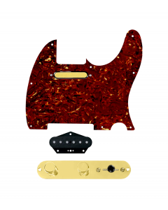 920D Custom Gold Foil Loaded Pickguard for Tele With Tortoise Pickguard and T3W-REV-G Control Plate