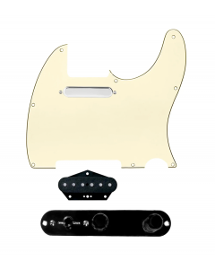 920D Custom Texas Grit Loaded Pickguard for Tele With Aged White Pickguard and T3W-B Control Plate