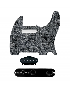 920D Custom Texas Grit Loaded Pickguard for Tele With Black Pearl Pickguard and T3W-B Control Plate